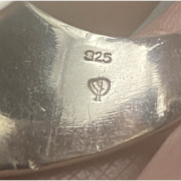 Amethyst 925 Silver Ring Bold Asymmetrical Oval Gem Quality  Sz 8.5 9.7 g Unisex - Picture 7 of 15